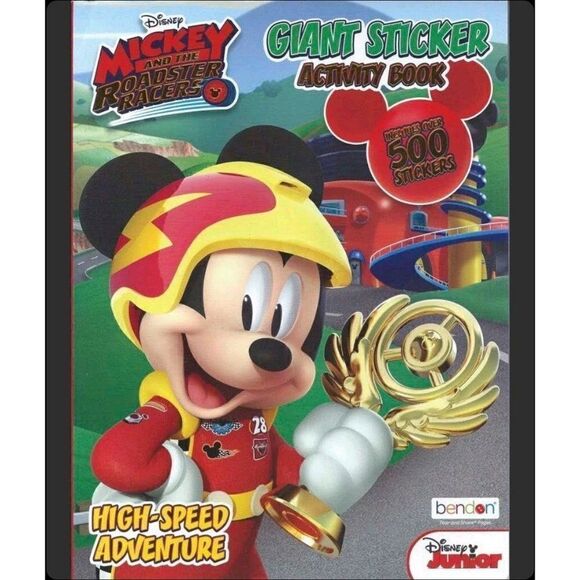 Mickey Mouse Sticker Book & Activity Book Gift for Kids Roadsters NWT - Picture 1 of 6